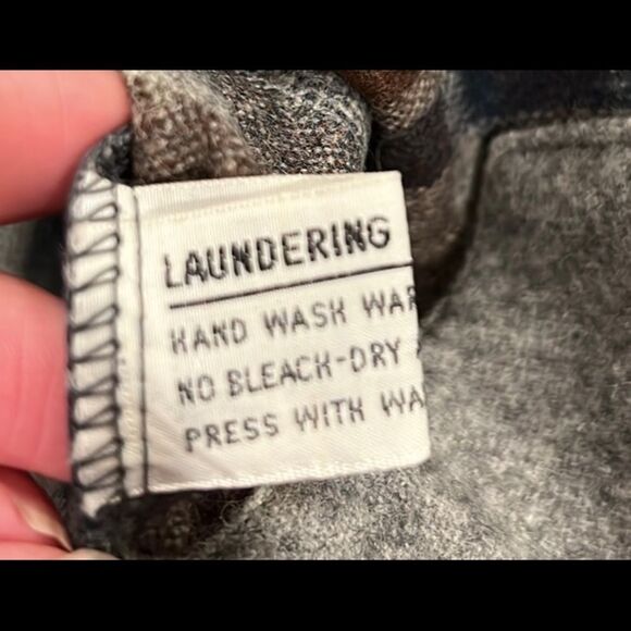 Vintage Atkinson plaid wool blend button down size medium - Picture 7 of 8